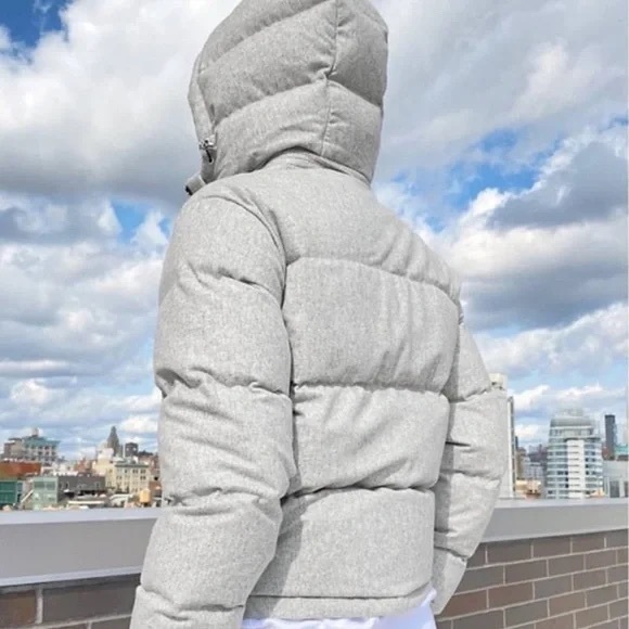 TNA Aritzia Super Puff XXS Wool Tech Grey - Picture 3 of 7